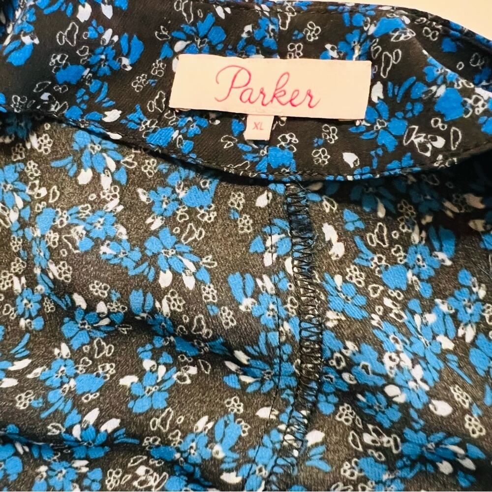 Parker Floral Crop Top Size XL Blue Multi - Picture 5 of 8